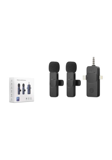Hadron Hdx 2782 Type-c+ıphone+aux Kablosuz Çiftli 2 Yaka Mikrofonu