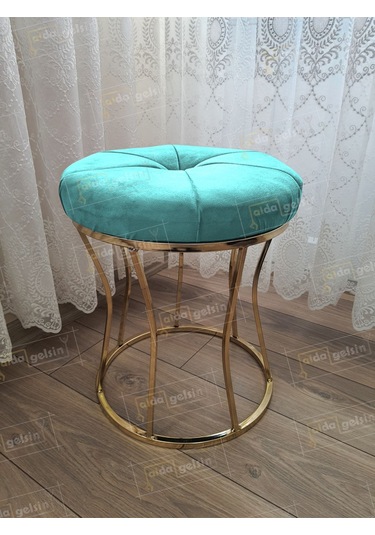 Kum Saati Dilimli Makyaj Pufu Gold Turkuaz