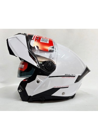 Mt Atom 2 Sv A1 Güneş Vizörlü Çene Açılır Kask Parlak Beyaz