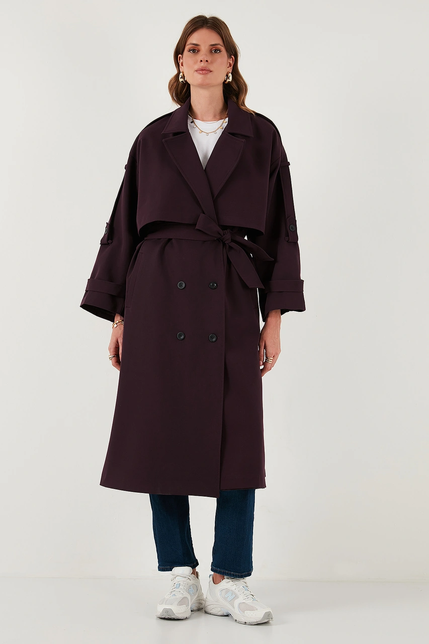 Lela Bayan Trençkot 6839476 Mürdüm Mürdüm