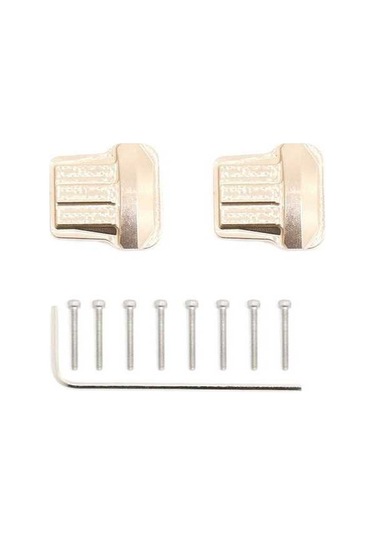 Novahub Traxxas 1/18 Trx-4m İçin Dayanıklı Pirinç Aks Mili Kapağı - Altın Renk, 20x20x16mm, Yükseltme Parçası