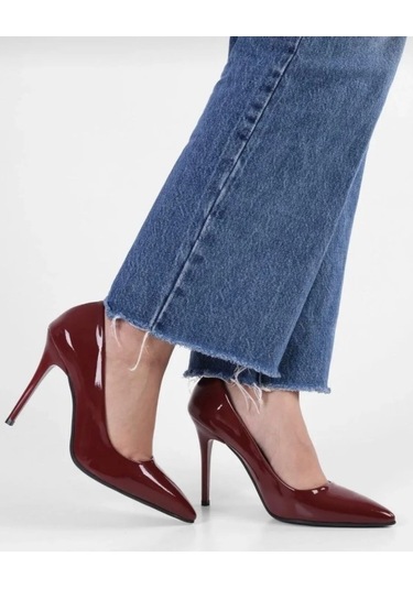 Asya Kadın İnce Topuklu Stiletto Ayakkabı Pudra Rugan