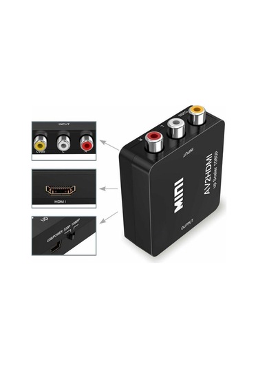 Lemestar "rca'dan Hdmı'ye Dönüştürücü - 1080p Hd Video Ve Ses Adaptörü Usb Güç Kablolu "