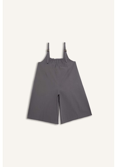 DeFacto Kız Çocuk Askılı Poplin Tulum E2277A825SMAR82 Antrasit DeFacto Kız Çocuk Askılı Poplin Tulum E2277A825SMAR82 Antrasit