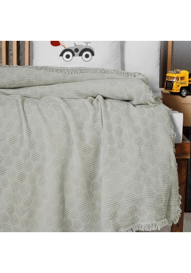 Kanz Bebek Waffle Müslin Nakışlı Pike Knz-021 Bubble Yeşil Bubble Yeşil