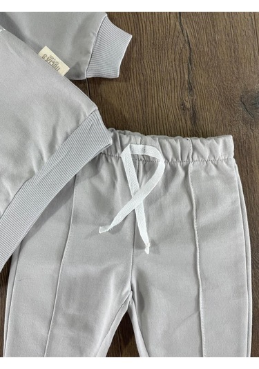 Dino Baskılı Relaxed Eşofman Takımı Gri