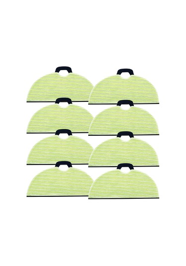 Teltree 8'li Robot Süpürge Mop Padı Seti - Yedek Temizleme Bezleri Yeşil