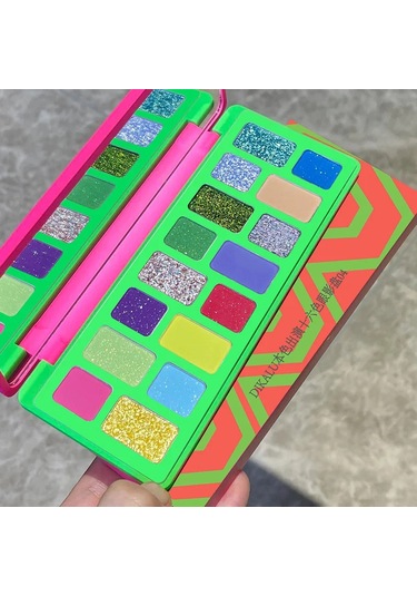 Dıkalu 16 Renk Göz Farı Paleti Profesyonel Kadın Makyaj Uzun Ömürlü İnci Parlak 04 01