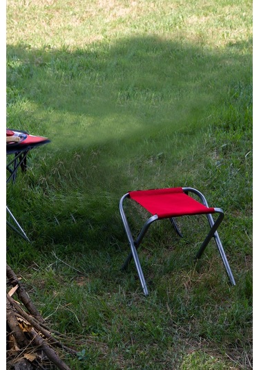 Exent Katlanır Balıkçı Kamp Piknik Taburesi 2'li Kırmızı