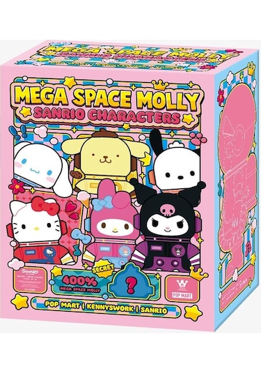 Pop Mart Mega Space Molly Sanrio 400% Figür Koleksiyonu, Rastgele Aksiyon Figürleri Biblo