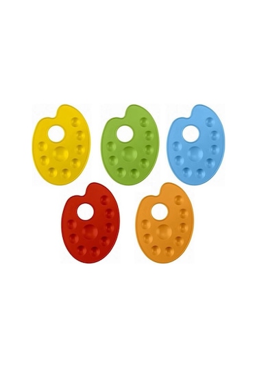 Brons Plastik Resim Paleti Renkli BR-288 12 ADET