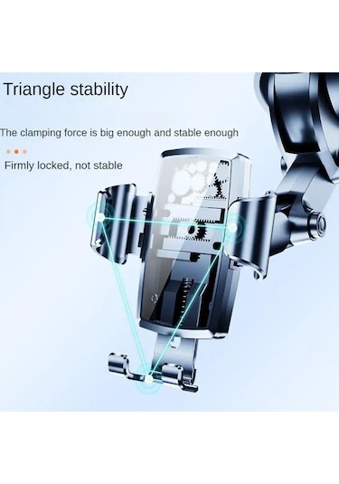Sones Shunweı Sd-1132b Araç Telefonu Vantuz + Hava Firar Tutucu Yerçekimi Algılama Destek Braketi Siyah