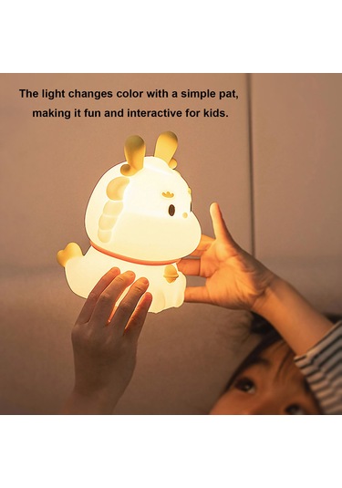 Teltree Renkli Işıklı Yatağa Arkadaş Lambası - Şarjlı 2.5w Dokunmatik Kibarlık Işığı Hediyelik Ürün Beyaz