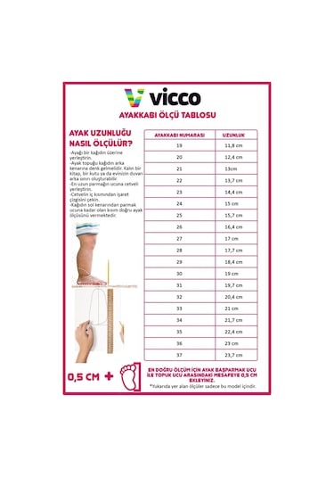 Vicco Hilda Günlük Cırtlı Kız Çocuk Işıklı Sandalet 321.24y.204 Beyaz
