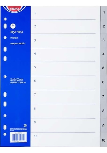 Noki Seperatör Ayraç 1-10 Rakam