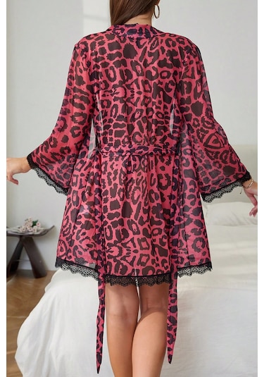 Merry See Gecelik Sabahlık Sütyen Külot 3 Lü Takım Çok Renkli