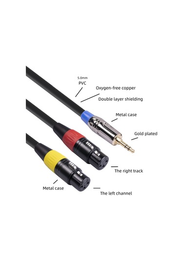 Sones Tc194buxk107yr-30 3,5 Mm Erkek - Çift Canon Dişi Ses Kablosu