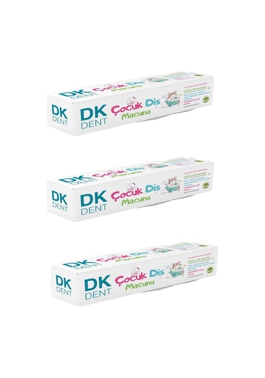 Dk Dent Aloe Vera & Karanfil Özlü Doğal Çocuk Diş Macunu 3 x 50 ML