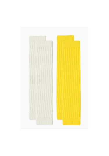 2 Adet Basic Kalın Pamuk Karışımlı Tozluk Sarı