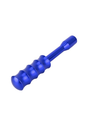 Sones Universal Araç Bükülmüş Desenli Dişli Kafası Vites Topuzu Mavi