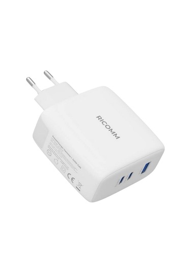 Ricomm 140W GaN 3 Portlu USB-C + USB-A QC5.0 PD3.1 Destekli Type-C Hızlı Şarj Cihazı