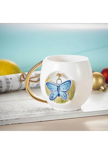 Royking Butterfly Porselen Kupa 400 Ml Cmt 004 Beyaz