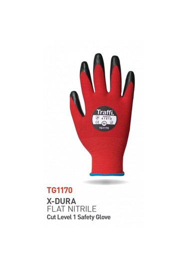 Tg1170 X-dura Flat Nitril Kesim Seviyesi 1 İş Eldiveni