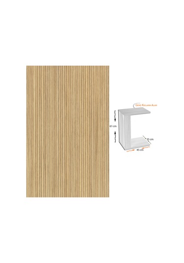 Single C Yan Servis Sehpa Bambu / Tekerlekli Laptop Sehpası