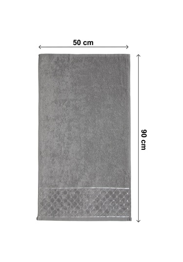 Jakarlı %100 Pamuklu 6'lı Lüks Kutulu Çeyizlik El Yüz Havlu Seti - 50x90 - 00050 Çok Renkli