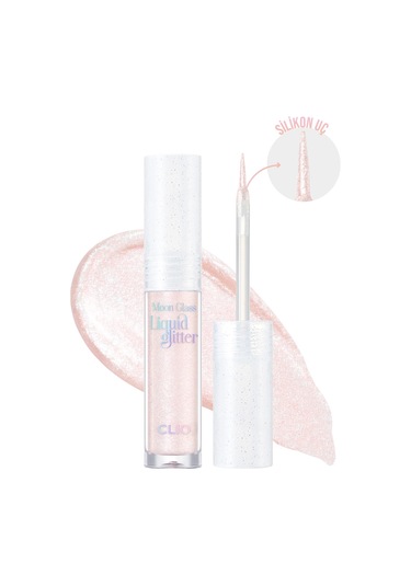 Clio Moon Glass Liquid Glitter Sweet Cloud 04 Pink Spread