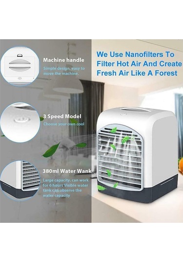 Zeeful Taşınabilir Mini Masaüstü Klima Usb Küçük Fan Soğutma