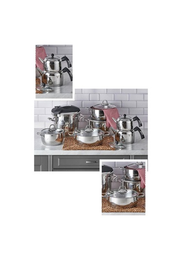 Neva N3237 Ziyafet 14 Parça Çelik Çeyiz Seti Gümüş