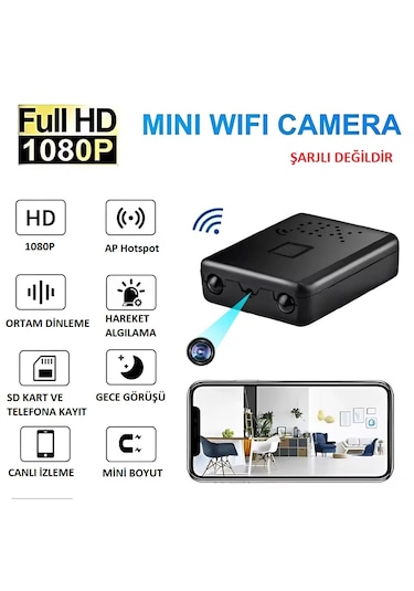 Mini Wifi Kamera 1080p Hd Hareket Algılama & Gece Görüşlü Süper Mini Kamera