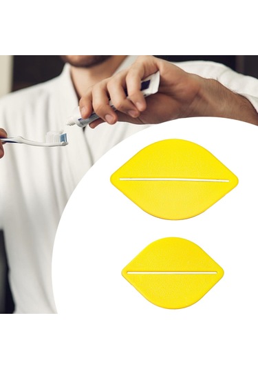 Suntek 2 Adet Diş Macunu Sıkma Klipsleri Tüp Yardımları Ev Sarı Diğer