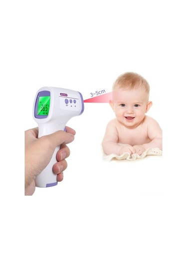 Dancemonkey Elektronik Kızılötesi Temassız Termometre Alın Ev Termometresi Yüksek Hassasiyetli İnsan Termometresi Dijital Lcd Ekranlı