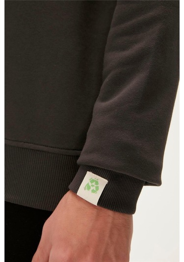 Bad Bear Re-bamboo Crewneck Erkek Sweatshirt-5575 Raven Füme
