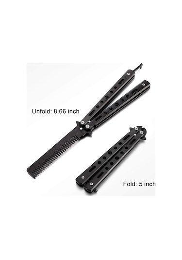 Shineyee Çiftli Metal Kelebek Tarak Seti - Siyah, 22 Cm Uzunluk, Pratik Ve Dayanıklı