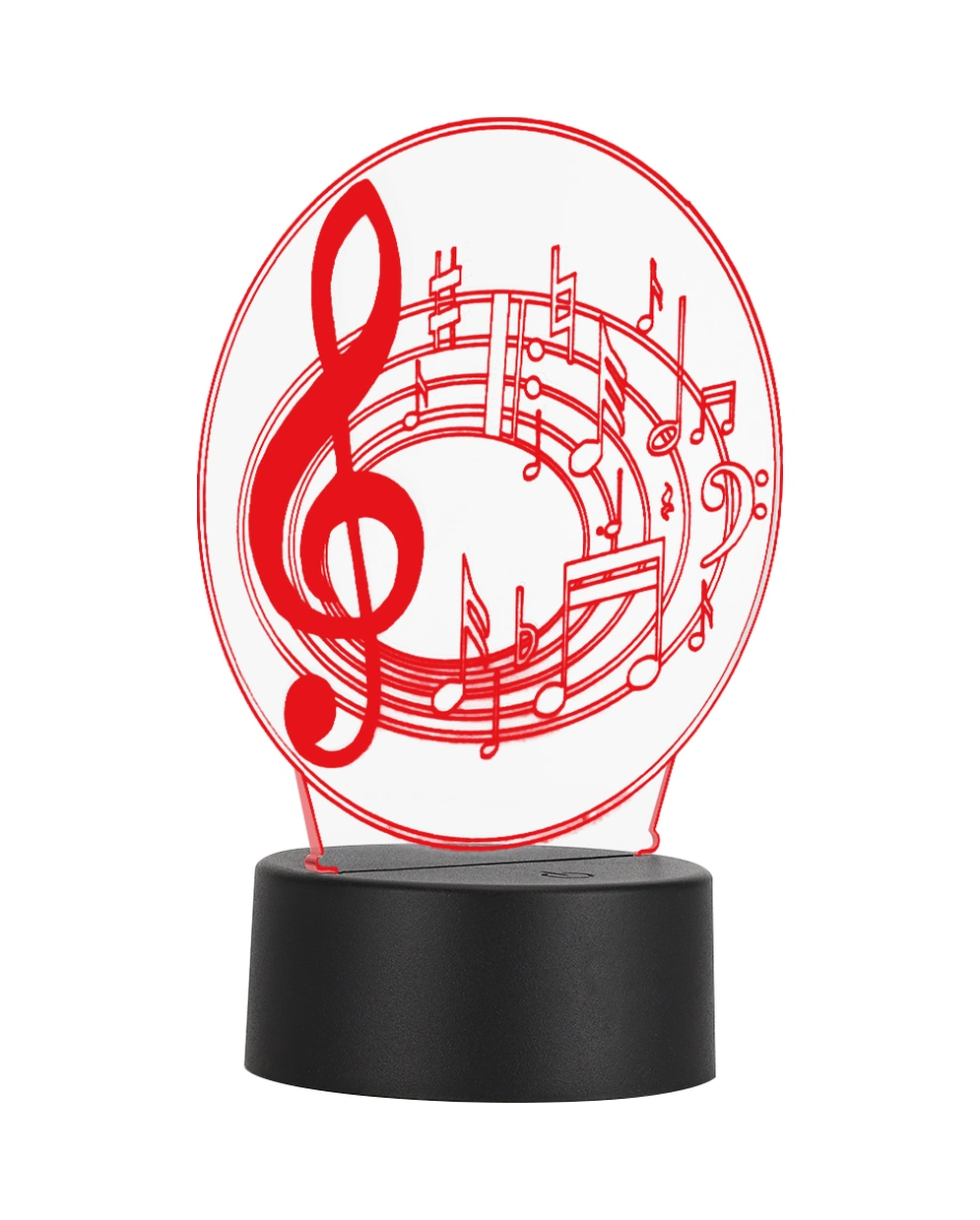 Wezone Müzik Notası 3d Led Gece Lambası, Dokunmatik Renk Değiştirme, Usb Besleme, Ev Dekoru Hediyelik Işık Pil Dahil Değil Diğer