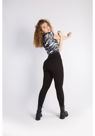 Kutaf Nano Fit Düz Sporcu Tayt 001
