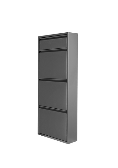 Kaser Metal 3'lü Ekstra Metal Ayakkabılık Antrasit