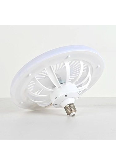 Maoyaya E27 Fan Işığı - Sessiz Tavan Fanı, 3 Renkli Karartma Aydınlatması Beyaz