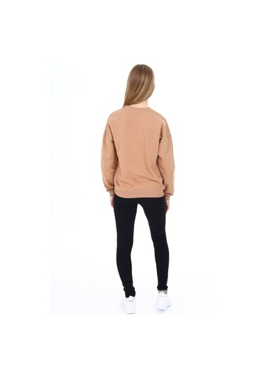 Toontoy Kız Çocuk The Best Yazılı Baskılı Taytlı Takım Kahverengi