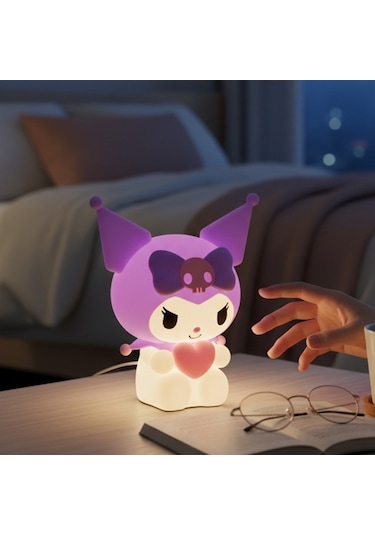Kuromi Gece Lambası Ve Masa Lambası Beyaz