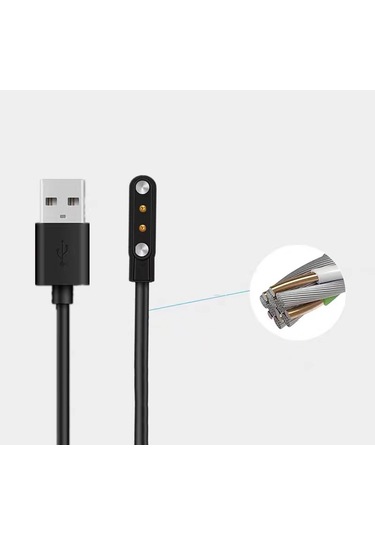 Mobilefix Siyah Haylou Solar Ls05 Akıllı Saat Usb Şarj Kablosu