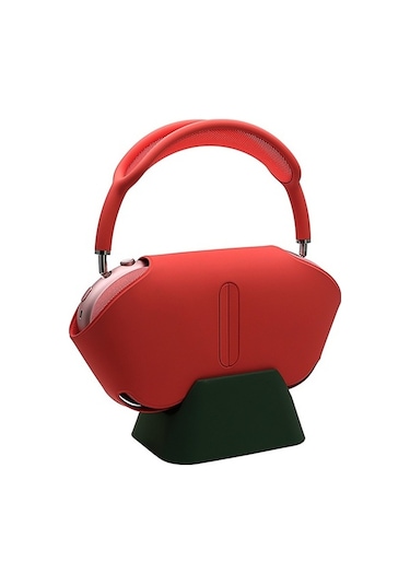 Tongxida Airpods Max İçin Silikon Şarj Edici Masaüstü Standı - Siyahımsı Yeşil Siyah