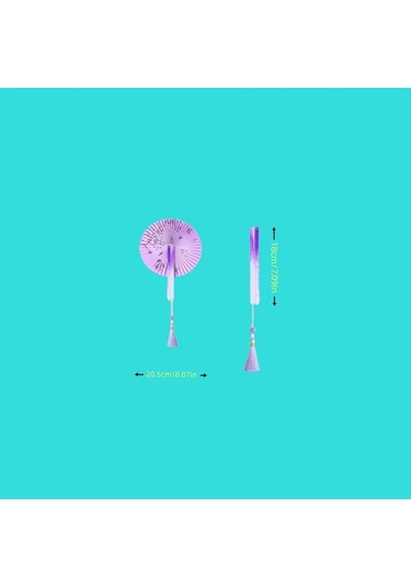 Elmpaly Bamboo Forest Panda Mıknatıslı Katlanır Yelpaze Kadın Dans Aksesuarı