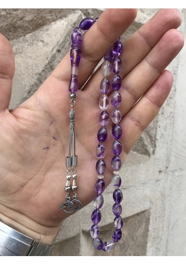 Karanlıkta Parlayan Kedi Gözü Toz Kehribar Tesbih N11.7084