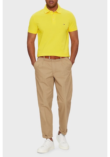 Tommy Hilfiger Polo Yaka Pike Erkek T-shirt Sarı