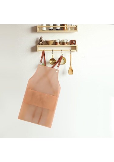 Suntek Magideal Pişirme Önlüğü Şef Barbekü Yağ Pembe-uzun-cep