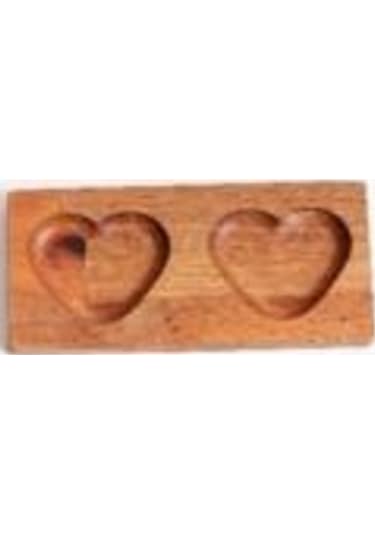 Kalbim Mini İkili Sunum Tabağı - Servis Tabağı - Bambu Tabak